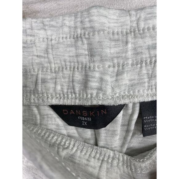 Danskin Womens 2X Scuba Pants Oatmeal Heather Wide Leg Stretch Pull On Soft NWT - Picture 7 of 13